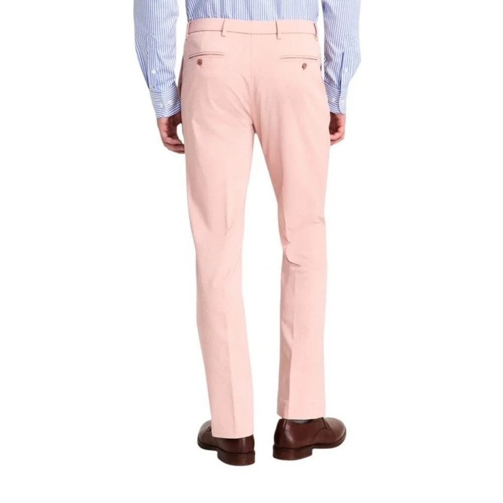 $95 NEW TOMMY HILFIGER Mens 42x32 Coral TH Flex Slim Dress Pants/Slacks